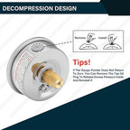 MEASUREMAN 2-1/2 inch Dial Size, Liquid Filled Pressure Gauge, 0-300psi/2000kpa - Image 4