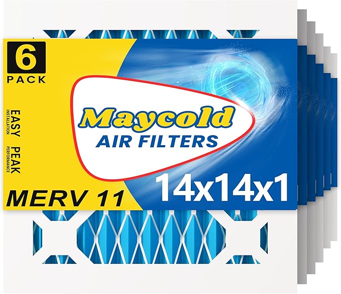 Maycold 14x14x1 MERV 11 Furnace Air Filter, High-Performance HVAC AC Filters by Maycold