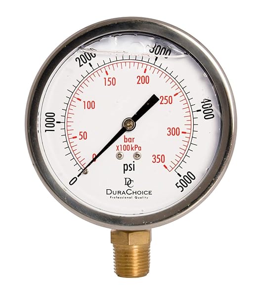 4" Oil Filled Pressure Gauge - Image 4