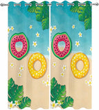 Summer Outdoor Curtains for Patio Plumeria Swimming Circles Ocean Beach - Image 9