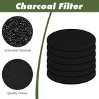 6 Pack Charcoal Filters for Compost Bucket, 7.25 inch Round Activated Carbon - Image 5