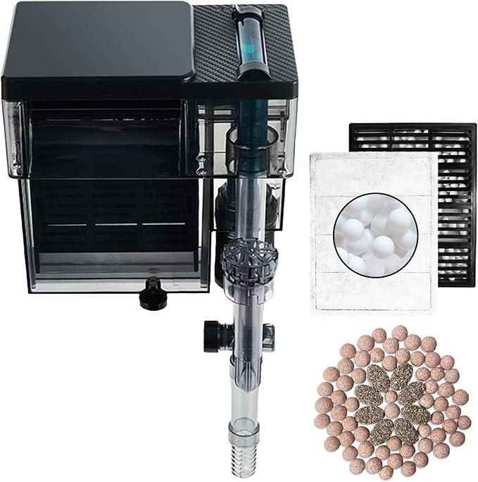 Aquarium Filter, 6W 150GPH HOB Fish Tank Filter, 4-Stage Bio-Filtration by Unknown