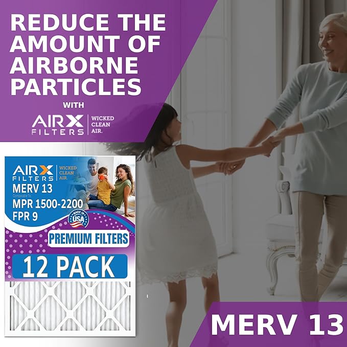 20x22x1 Air Filter MERV 13 Rating, 12 Pack of Furnace Filters Comparable to MPR - Image 4