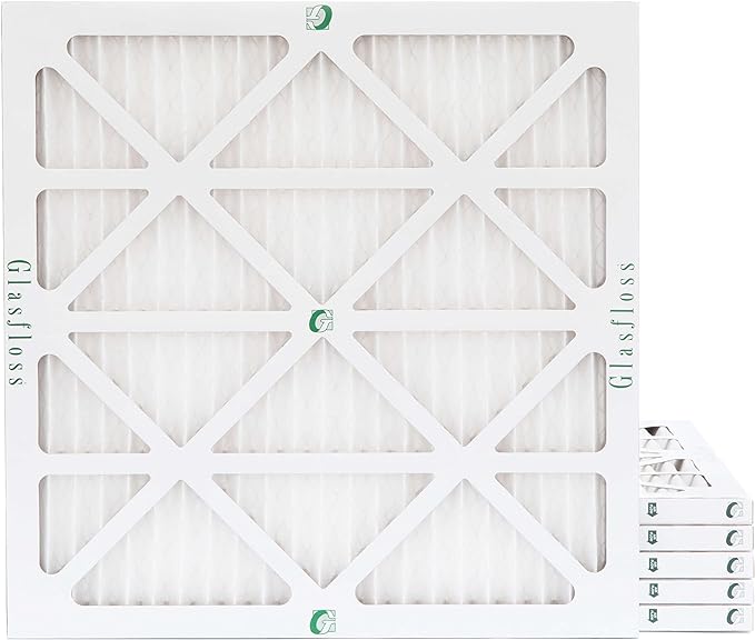 Glasfloss 12x12x1 MERV 10 Pleated Air Filters Box of 6. Actual Size: 11-1/2 x by Glasfloss