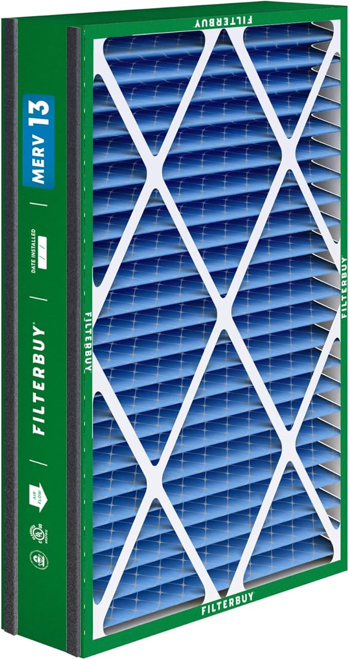 Filterbuy 16x25x5 Air Filter MERV 13 Optimal Smoke & Allergy Defense, - Image 9