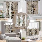 Funny Farm Animals Bathroom Curtains 63 Inch Length, Window Curtains Tab Top - Image 7