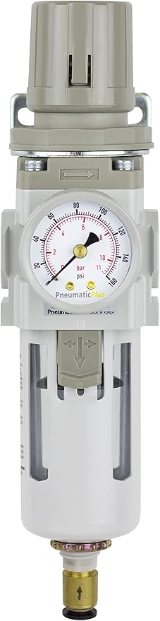 PneumaticPlus SAW300-N03BDG Compressed Air Filter Regulator Piggyback Combo - Image 2