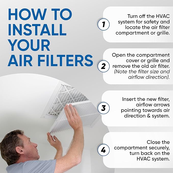 Glasfloss 10x20x1 MERV 10 Pleated Air Filters Box of 6. Actual Size: 9-1/2 x - Image 6