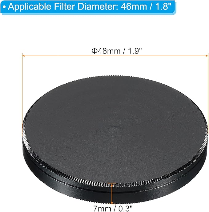 PATIKIL 46mm Lens Cap, Camera Lens Cap Cover Universal Front Metal Lens Filter - Image 2