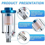 Mudder 14 Pcs Compressed Air Filter Water Oil Separator 1/4 Inch NPT Inlet and - Image 5