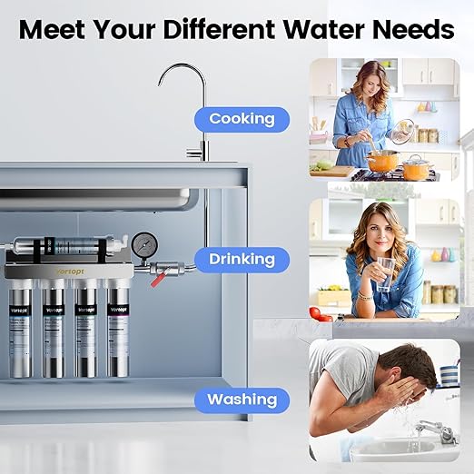 Vortopt Under Sink Water Filtration System-NSF&CEC Certified, Stainless Steel - Image 9