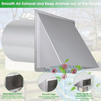 10 Inch Wall Vent Exhaust Vent Cover, Hooded Wall Vent - Image 3