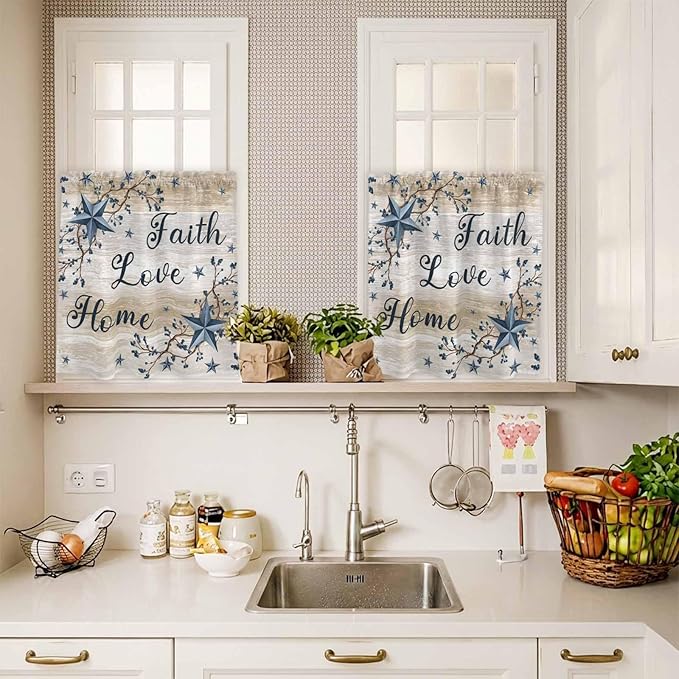 Vintage Country Kitchen Curtains Set 3 Piece - Image 7