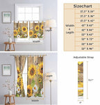 Farmhouse Sunflowers Living Room Curtains 84 Inch Length, Window Curtains Tab - Image 8