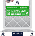 MervKing 18x18x1 Air Filter Actual Size: 17.7" x 17.7" x 0.75" MERV 8 MPR by MervKing