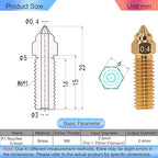8Pcs K1 Nozzles 0.4mm, Brass High-Speed 3D Printer Nozzles Compatible - Image 2
