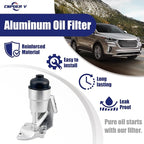 Oil Filter Housing Assembly, Complete Aluminum Plastic Cap Engine Oil Cooler - Image 6