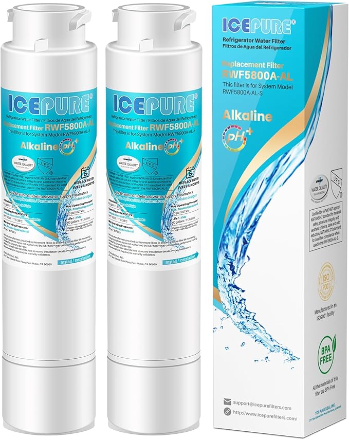 ICEPURE Alkaline RWF5800A-AL Refrigerator Water Filter Replacement by ICEPURE