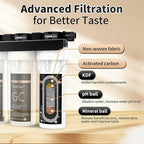 Under Sink Alkaline Water Filter, 9-Layer Water Filter System Reduces Heavy - Image 8