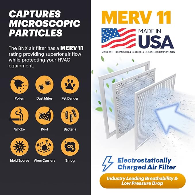 BNX TruFilter 16x20x1 Air Filter MERV 11 - Image 3