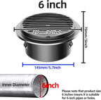 6" in Heavy Duty Thickened 304 Stainless Steel Air Vent Cover Louvered Grille - Image 4
