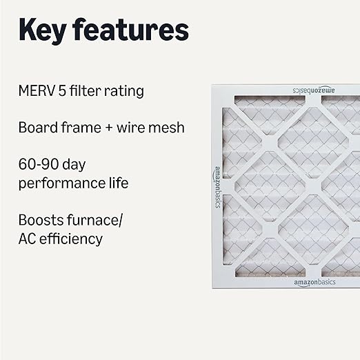 Amazon Basics Merv 5 AC Furnace Air Filter 14x14x1 inches - Image 2