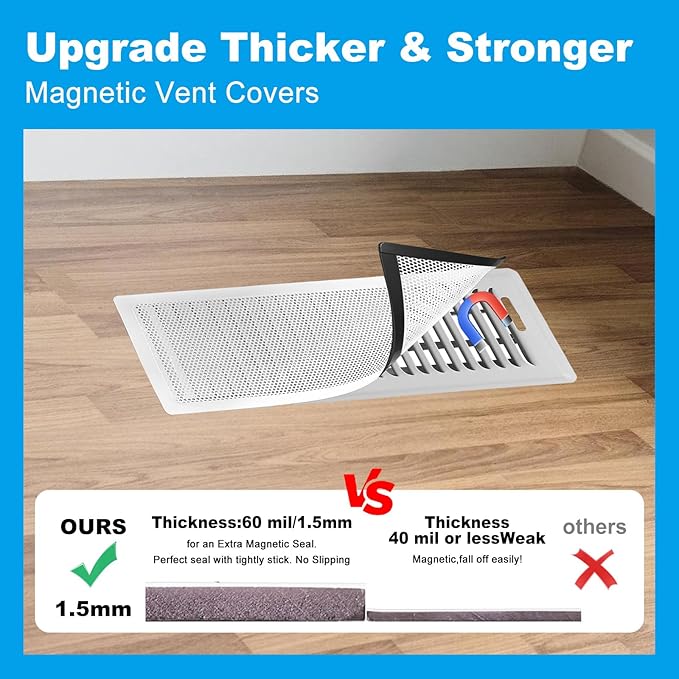 4 PCS White Magnetic Vent Covers-4x14 Magnetic Air Vent Covers - Image 2