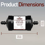2 Pack Buck Single Flow Refrigerant Liquid Line Filter Drier 3/8" ODF Sweat - Image 5