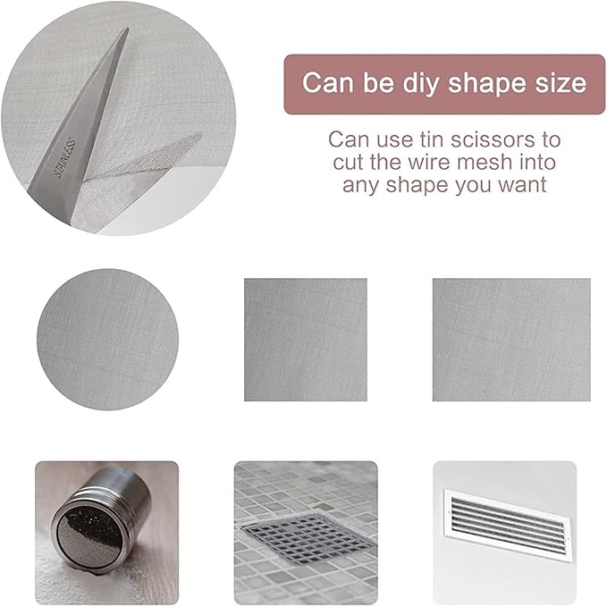 304 Stainless Steel Woven Wire Mesh, Fine Metal Screen, Rust-Resistant Filter - Image 4