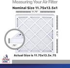Filter King 11.75x13.5x1 Air Filter | 4-PACK | Carbon MERV 8 HVAC Pleated A/C - Image 2