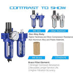 NANPU 1/2" NPT Compressed Air Filter Regulator Lubricator, Zinc Alloy, 5 Micron - Image 5