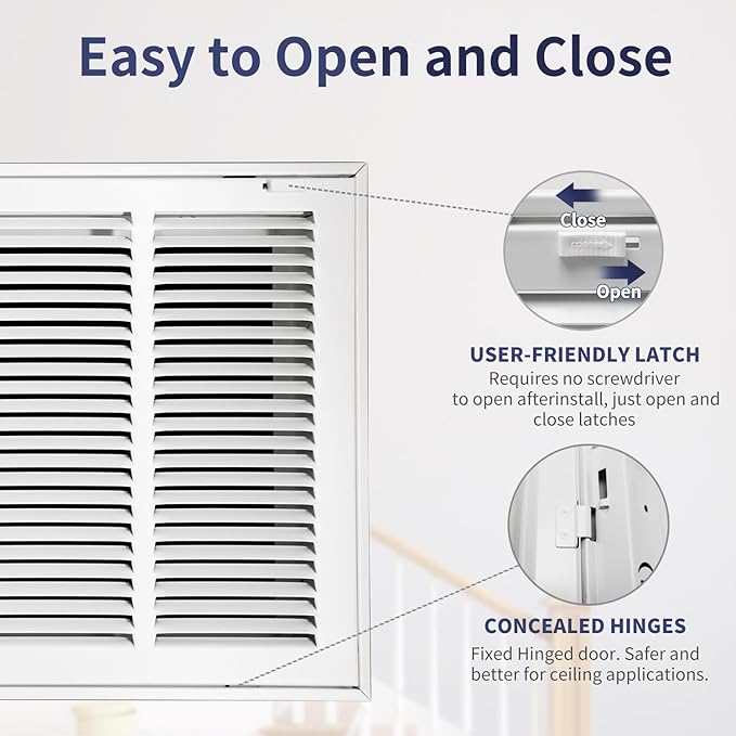 30"W x 12"H Steel Return Air Filter Grille - Image 4
