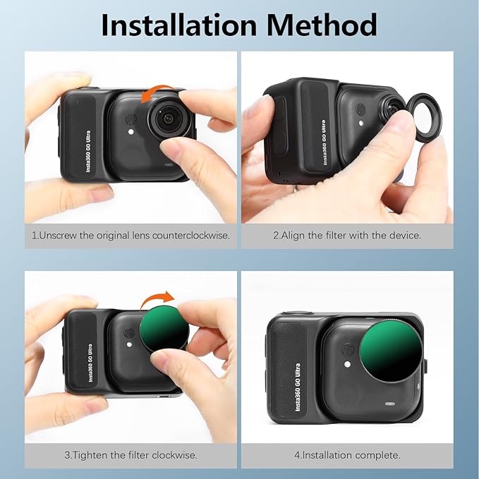 AMAZEAR Filters Set for Insta360 GO Ultra, Insta 360 Pro Accessories Neutral - Image 8