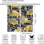 Kids Construction Excavator Window Curtains - Image 4