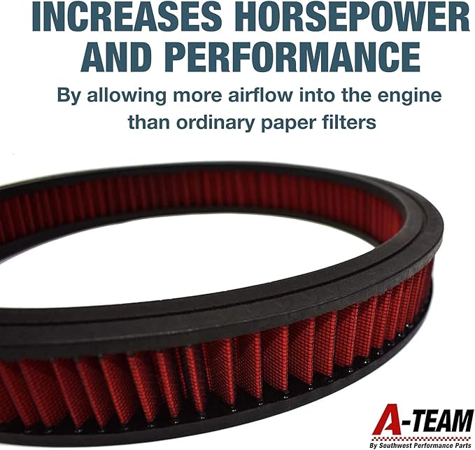 A-Team Performance High Flow Washable & Reusable Round Cotton Air Filter Element - Image 4