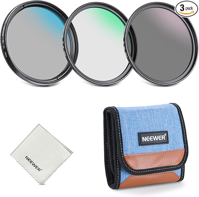 NEEWER 82mm UV/CPL/ND Lens Filter Kit, UV Protection + Circular Polarizing + by Neewer