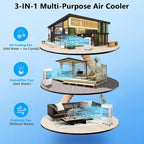 GarveeHome 4100 CFM Evaporative Air Cooler, Swamp Cooler - Image 6