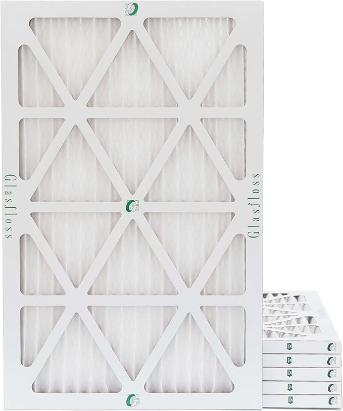 Glasfloss 14x25x1 MERV 10 Pleated Air Filters Box of 6. Actual Size: 13-1/2 x by Glasfloss