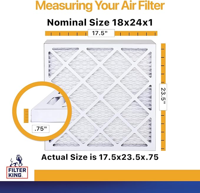 Filter King 18x24x1 Air Filter | 4-PACK | MERV 13 HVAC Pleated A/C Furnace - Image 2