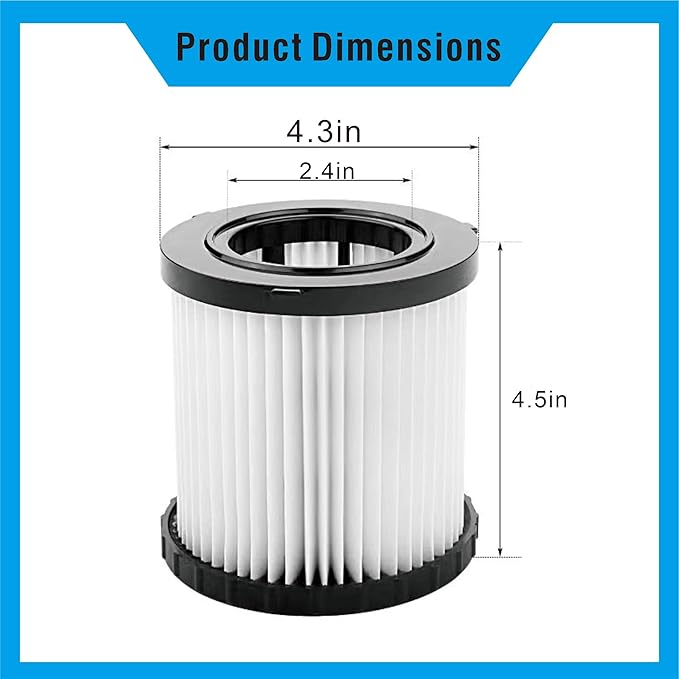 Suitable for DeWalt DCV580/DCV581H Vacuum Filter Replacement - Image 2
