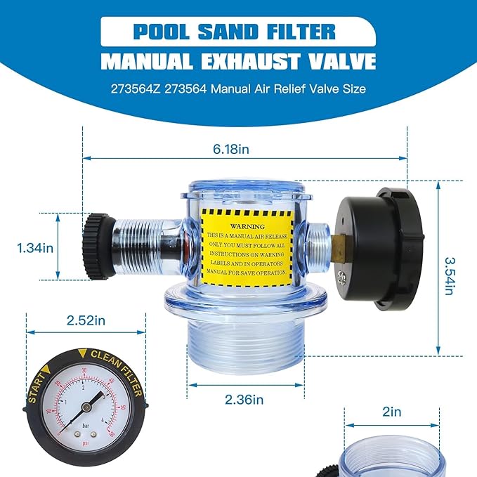 XSPANDER 273564Z Manual Air Relief Valve Replaces 273564Z Fit - Image 3