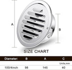 Zonon 24 Pcs Stainless Steel Soffit Vents 4 Inch Round Dryer Vent Cover - Image 2