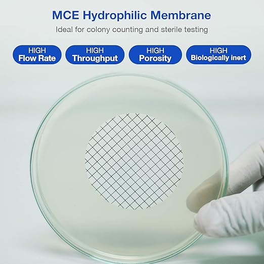 SimPure MCE Gridded Membrane Filter Sterile, 47mm Diameter and 0.45um Pore Size - Image 5