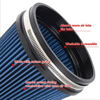 MUGE RACING 6" 152 mm High Flow Inlet Air Filter, Air Intake Cone Filter - Image 2