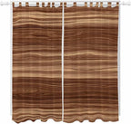 Brown Western Living Room Curtains 96 Inch Length, Window Curtains Tab Top by Unknown