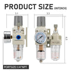 Air Pressure Regulator with Pressure Gauge, Water Separator - Image 3