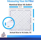 Filter King 10.5x8x1 Air Filter | 4-PACK | MERV 8 HVAC Pleated A/C Furnace - Image 2