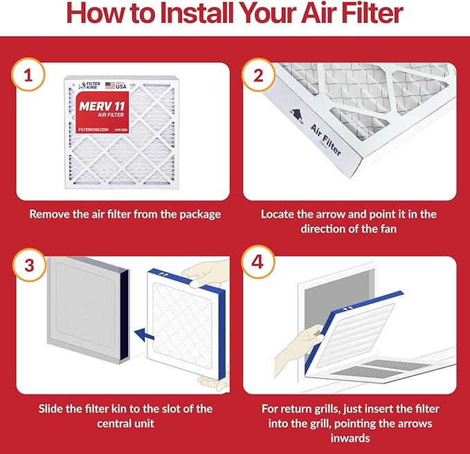 Filter King Air Filters 15x30.75x1 | 12-PACK | MERV 11 HVAC Pleated AC Furnace - Image 4