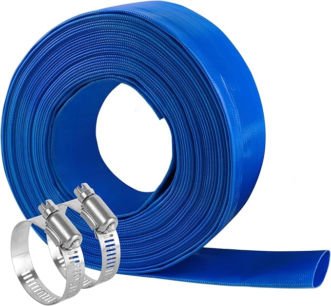 2 IN x 50 FT Pool Backwash Hose, Heavy Duty Flat Discharge Hose, Weather and - Image 7