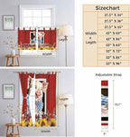 Pig Sunflowers Bedroom Curtains 63 Inch Length, Window Curtains Tab Top - Image 8